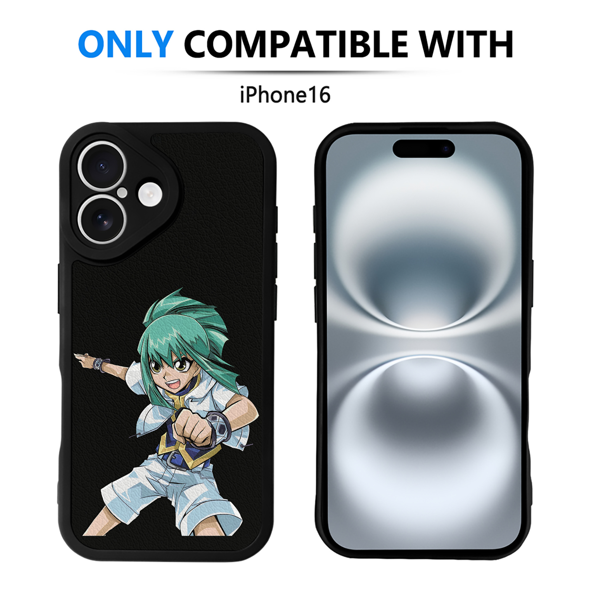 （画像用） 遊☆戯☆王 Yu-Gi-Oh! 【iPhone 16シリーズ対応】シリコンスマホケース（レザー調） 材質：シリコン